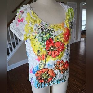 M❤️M Stretchy Floral Top Petite Medium